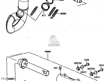 MUFFLER - KX250-E1 1987 EUROPE UK AL