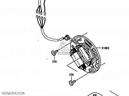 GENERATOR - KX250-E1 1987 EUROPE UK AL