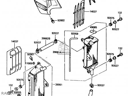RADIATOR - KX250-E1 1987 EUROPE UK AL