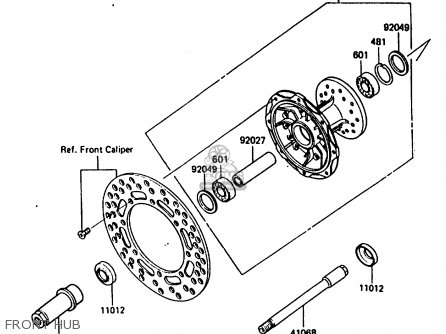 FRONT HUB - KX250-E1 1987 EUROPE UK AL