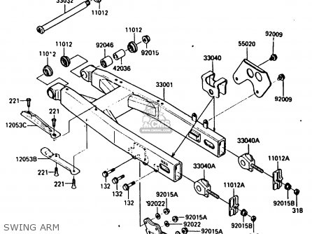 SWING ARM - KX250-E1 1987 EUROPE UK AL