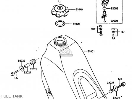 FUEL TANK - KX250-E1 1987 EUROPE UK AL