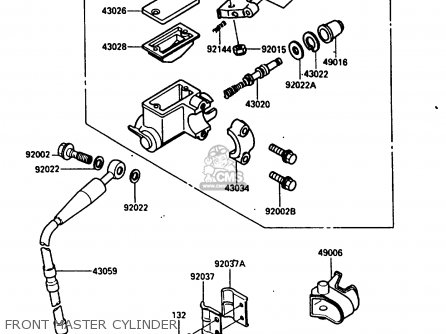 FRONT MASTER CYLINDER - KX250-E1 1987 EUROPE UK AL