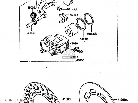 FRONT CALLPER - KX250-E1 1987 EUROPE UK AL