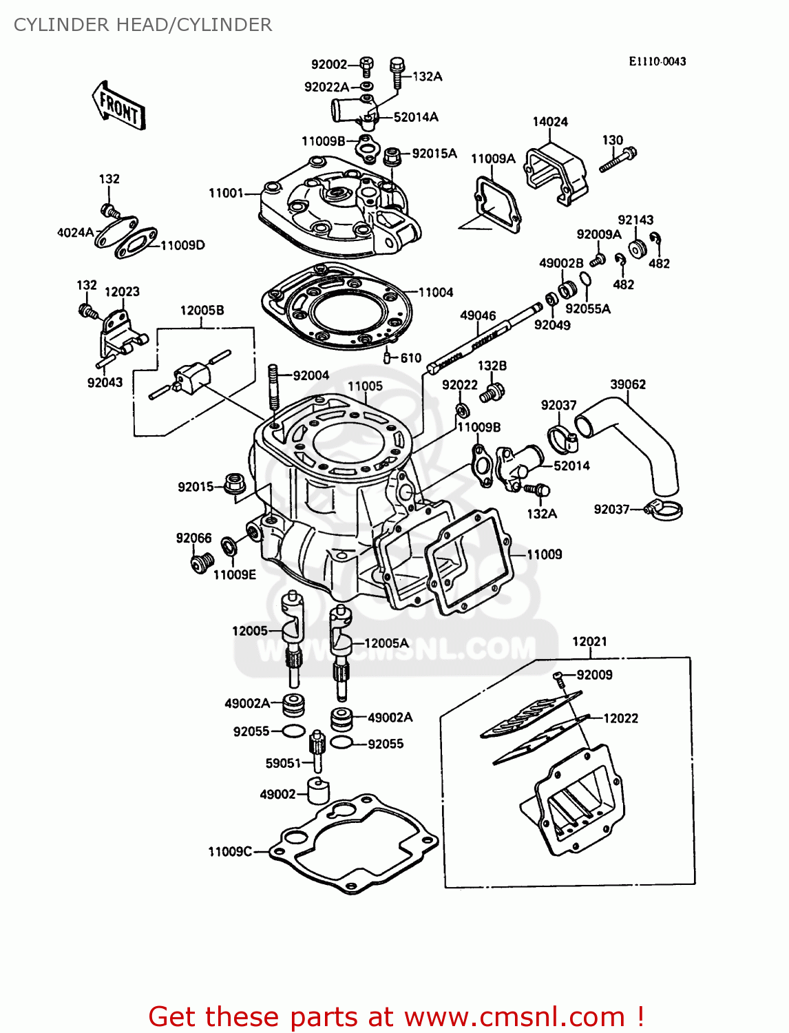 CYLINDER HEAD/CYLINDER KX250-F1 1988 EUROPE UK AL