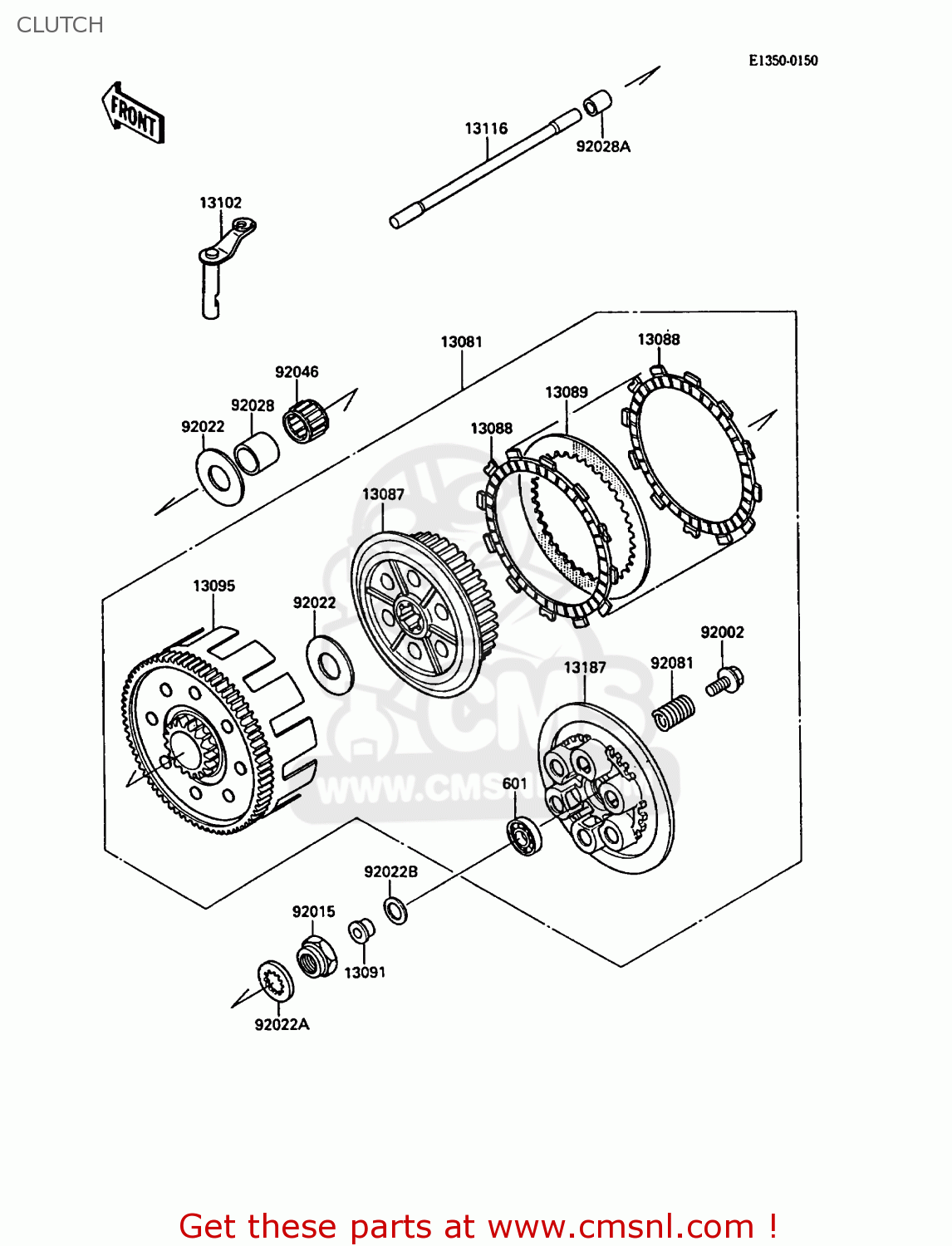 CLUTCH KX250-F1 1988 EUROPE UK AL