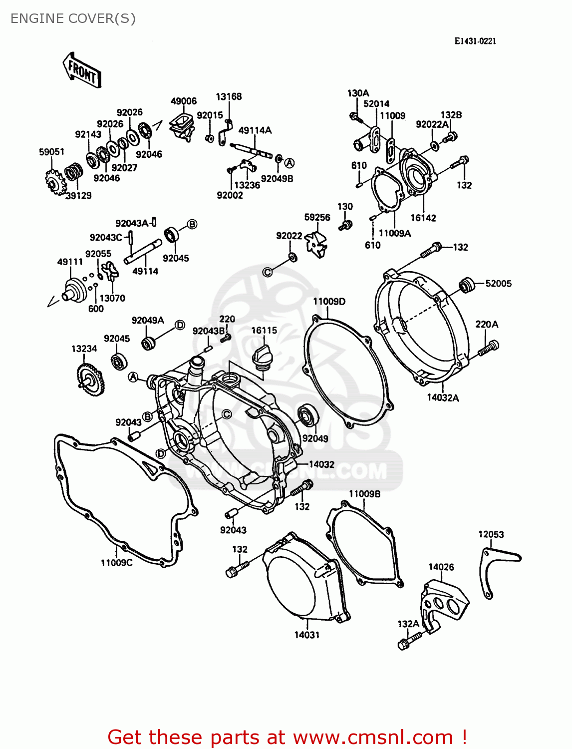 ENGINE COVER(S) KX250-F1 1988 EUROPE UK AL