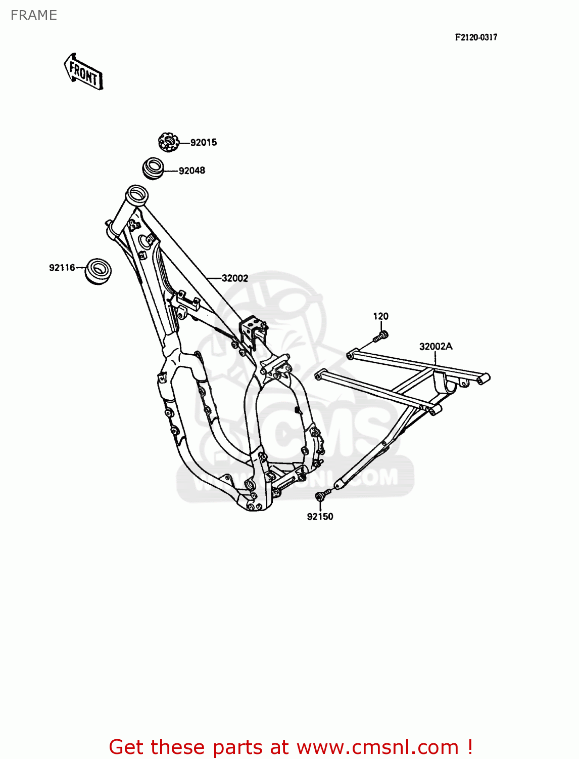 FRAME KX250-F1 1988 EUROPE UK AL