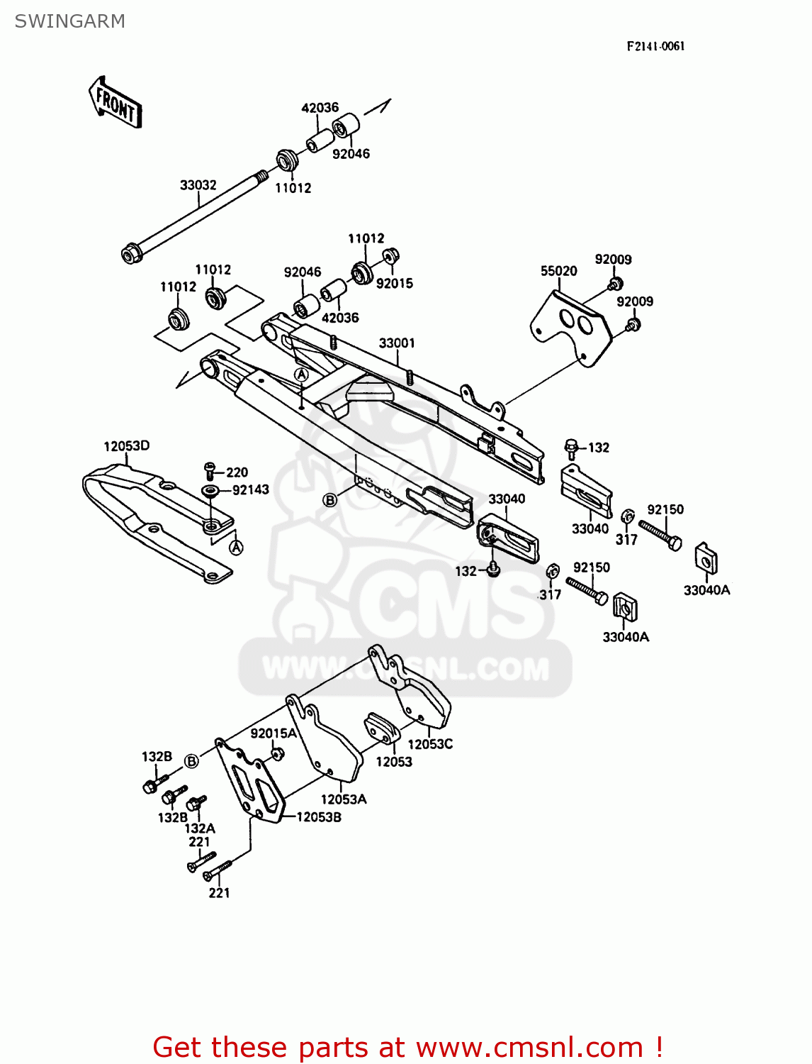 SWINGARM KX250-F1 1988 EUROPE UK AL