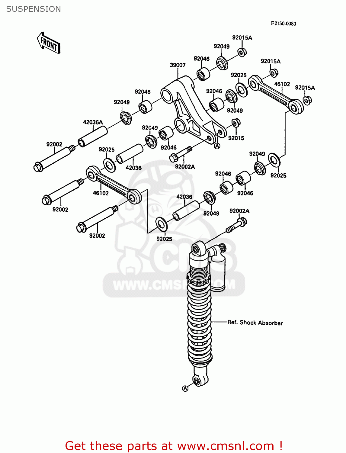 SUSPENSION KX250-F1 1988 EUROPE UK AL