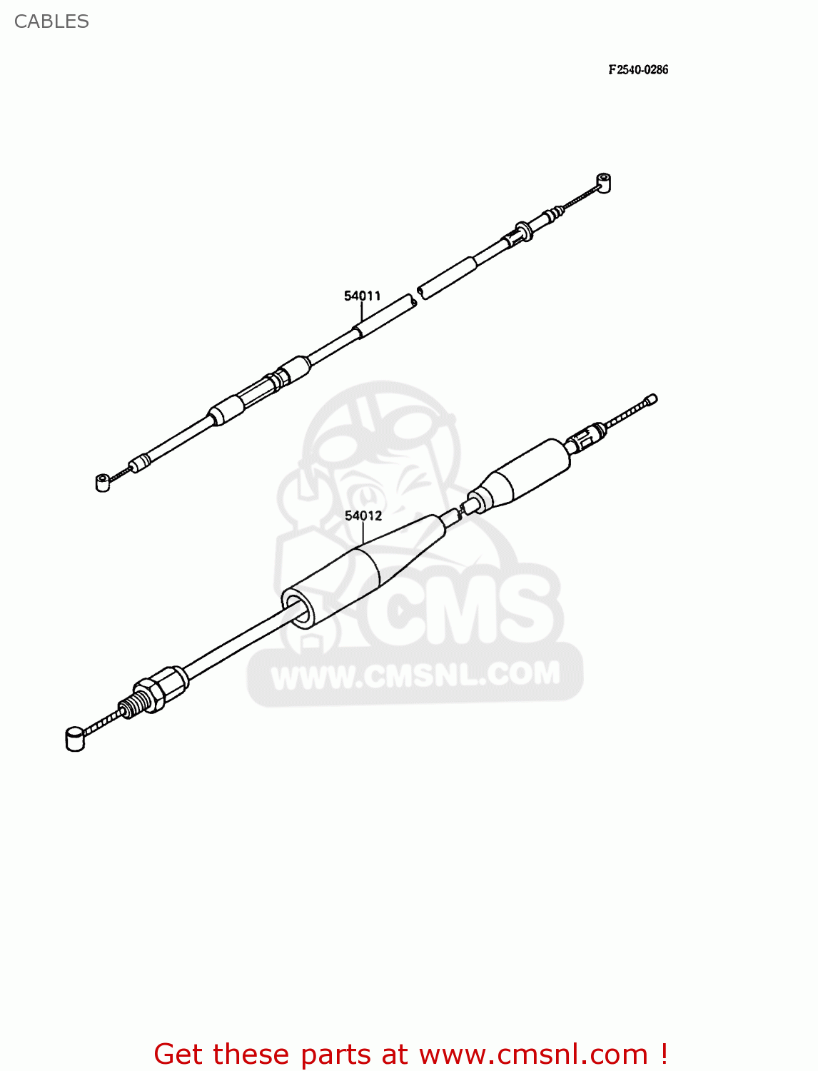 CABLES KX250-F1 1988 EUROPE UK AL
