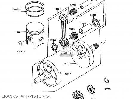 CRANKSHAFT/PISTON(S) - KX250-F1 1988 EUROPE UK AL