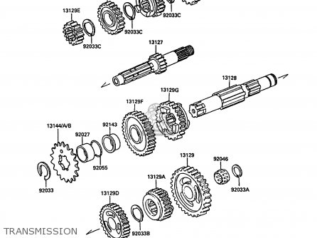 TRANSMISSION - KX250-F1 1988 EUROPE UK AL