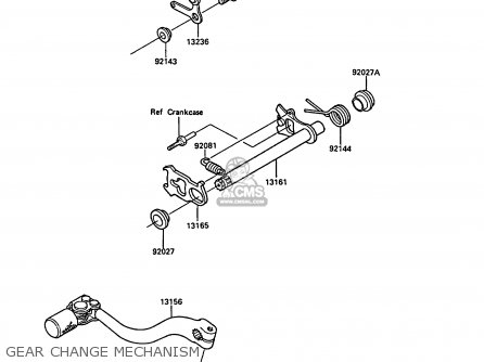 GEAR CHANGE MECHANISM - KX250-F1 1988 EUROPE UK AL
