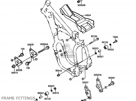 FRAME FITTINGS - KX250-F1 1988 EUROPE UK AL
