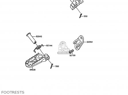 FOOTRESTS - KX250-F1 1988 EUROPE UK AL