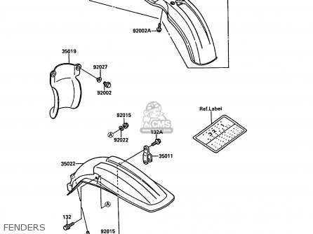 FENDERS - KX250-F1 1988 EUROPE UK AL