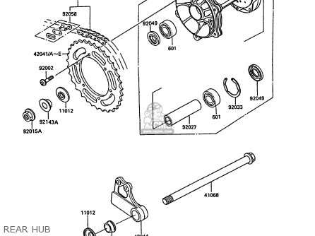 REAR HUB - KX250-F1 1988 EUROPE UK AL