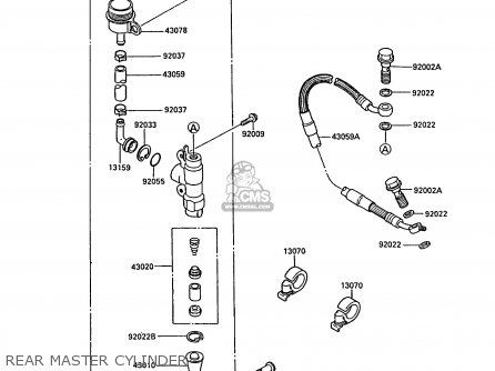 REAR MASTER CYLINDER - KX250-F1 1988 EUROPE UK AL