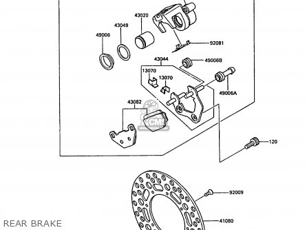 REAR BRAKE - KX250-F1 1988 EUROPE UK AL
