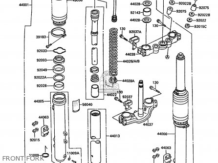 FRONT FORK - KX250-F1 1988 EUROPE UK AL