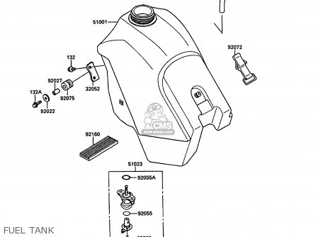 FUEL TANK - KX250-F1 1988 EUROPE UK AL
