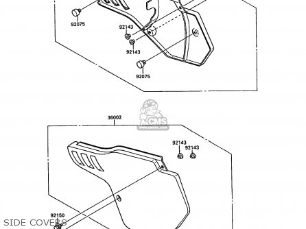 SIDE COVERS - KX250-F1 1988 EUROPE UK AL