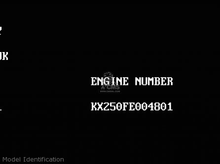 Model Identification - KX250-F1 1988 EUROPE UK AL