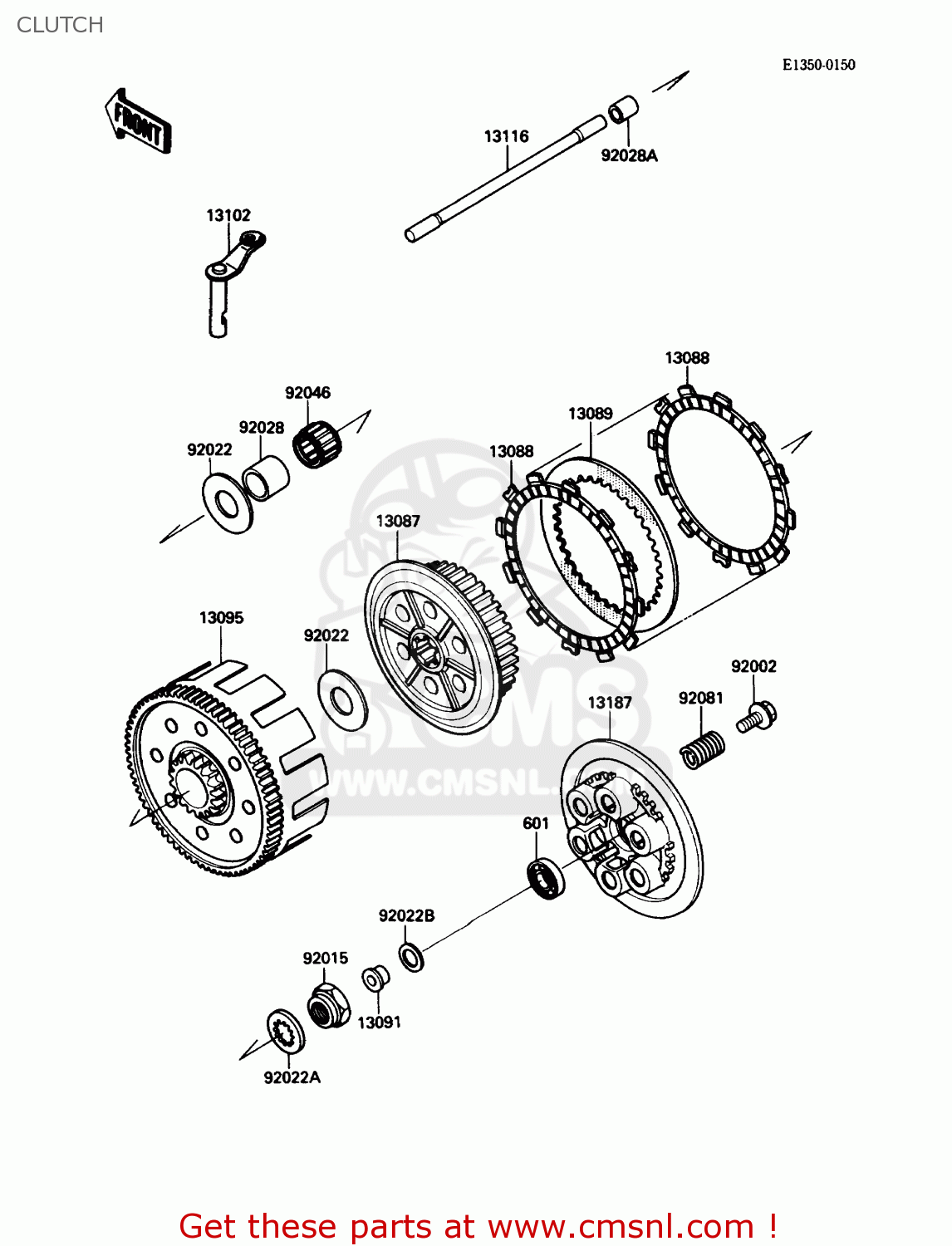 CLUTCH KX250-F1 1988 USA CANADA
