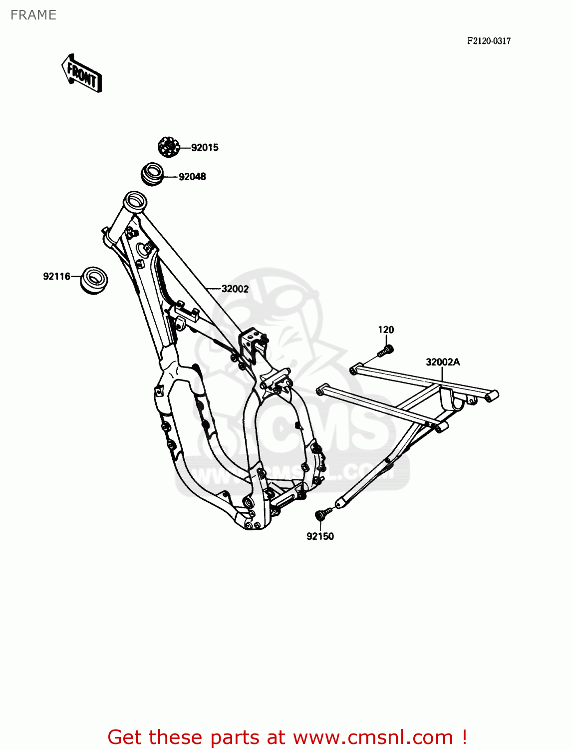 FRAME KX250-F1 1988 USA CANADA