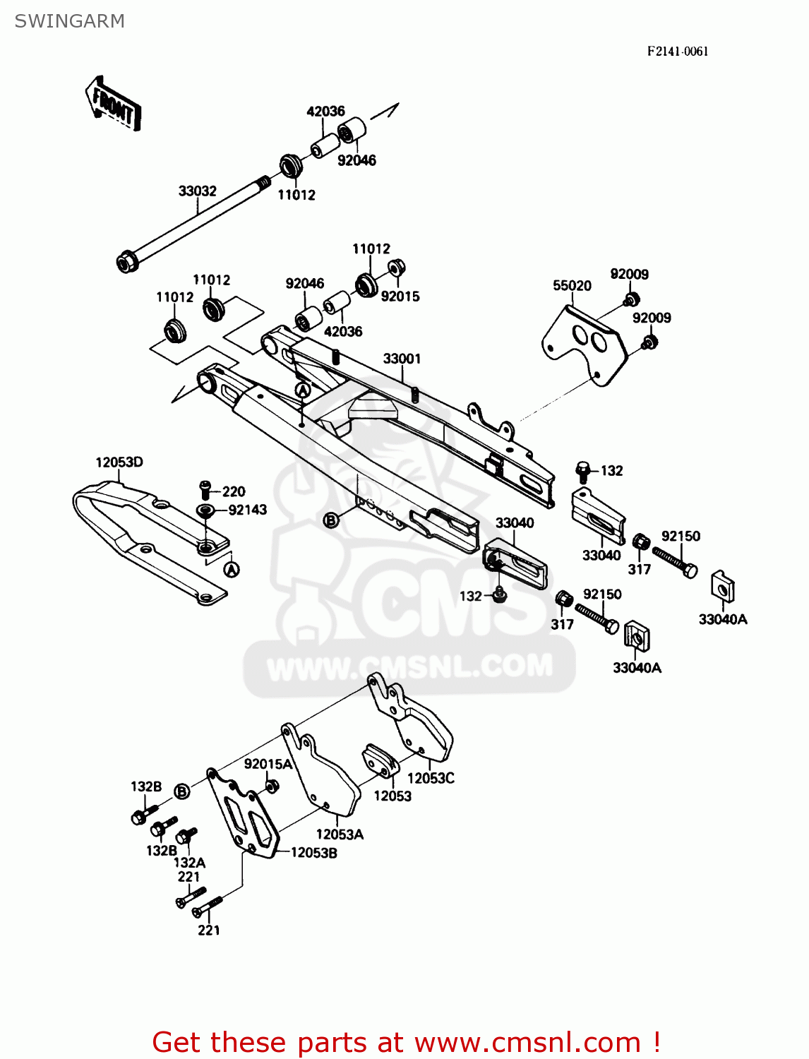 SWINGARM KX250-F1 1988 USA CANADA