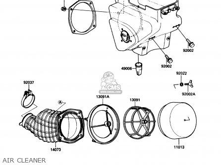 AIR CLEANER - KX250-F1 1988 USA CANADA