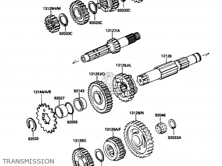 TRANSMISSION - KX250-F1 1988 USA CANADA