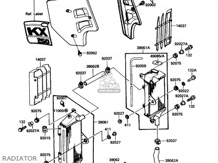 RADIATOR - KX250-F1 1988 USA CANADA