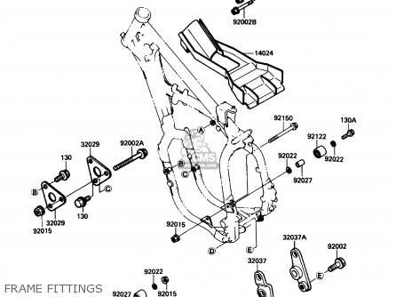 FRAME FITTINGS - KX250-F1 1988 USA CANADA