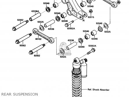 REAR SUSPENSION - KX250-F1 1988 USA CANADA