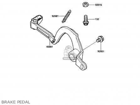 BRAKE PEDAL - KX250-F1 1988 USA CANADA