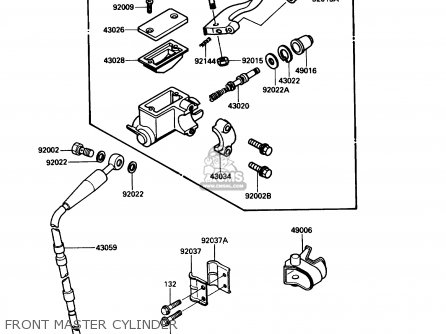 FRONT MASTER CYLINDER - KX250-F1 1988 USA CANADA
