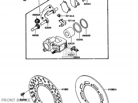 FRONT BRAKE - KX250-F1 1988 USA CANADA