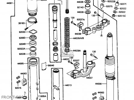 FRONT FORK - KX250-F1 1988 USA CANADA