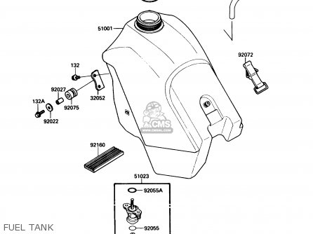 FUEL TANK - KX250-F1 1988 USA CANADA