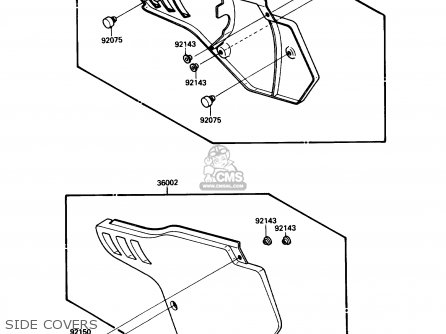 SIDE COVERS - KX250-F1 1988 USA CANADA
