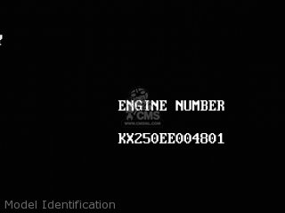 Model Identification - KX250-F1 1988 USA CANADA
