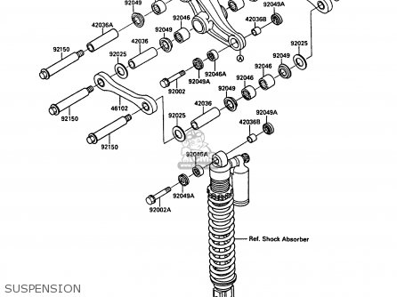 Kawasaki KX250-G1 1989 EUROPE UK AL parts lists and schematics