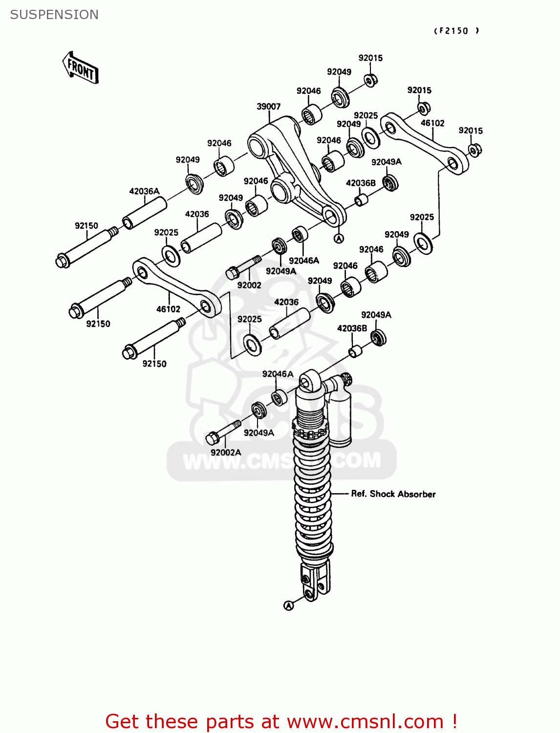 SUSPENSION KX250-G1 1989 EUROPE UK AL