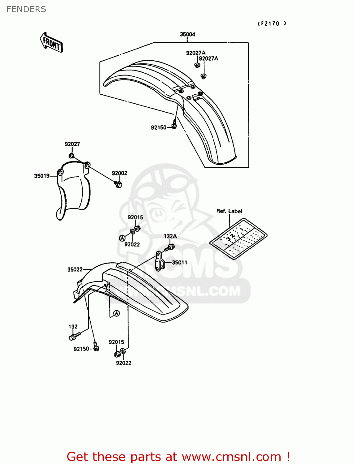 FENDERS KX250-G1 1989 EUROPE UK AL