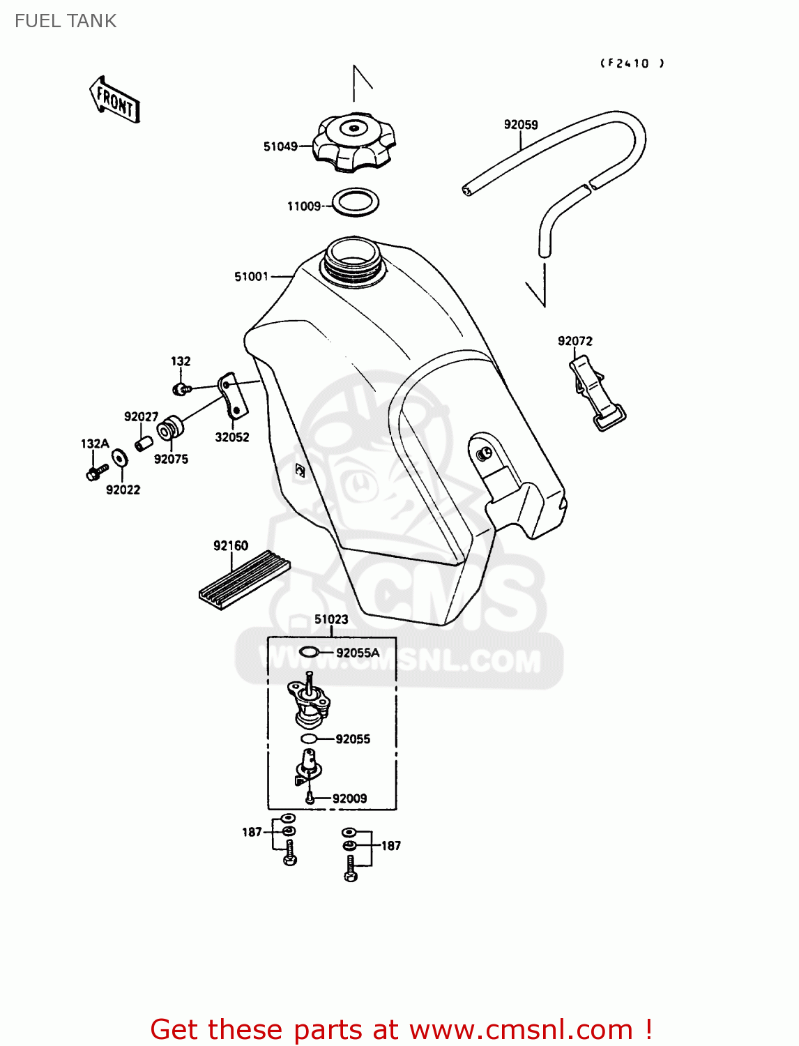 FUEL TANK KX250-G1 1989 EUROPE UK AL
