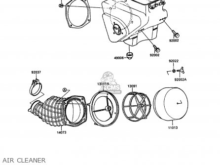 AIR CLEANER - KX250-G1 1989 EUROPE UK AL
