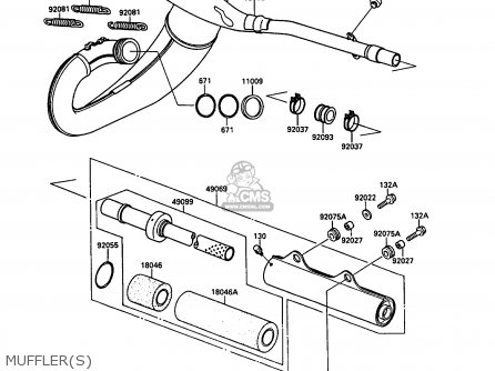 MUFFLER(S) - KX250-G1 1989 EUROPE UK AL