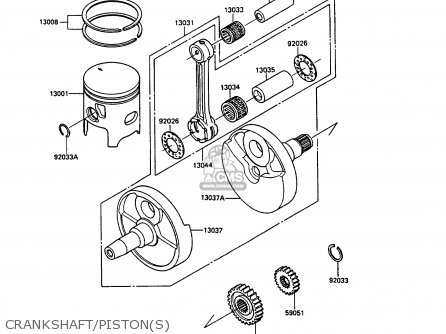 CRANKSHAFT/PISTON(S) - KX250-G1 1989 EUROPE UK AL